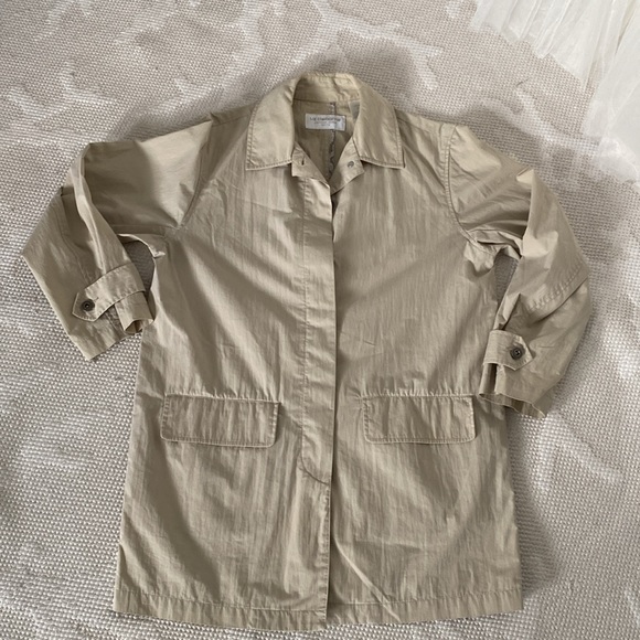 Liz Claiborne Lizwear jeans short, boxy fit trench jacket Size Small Petite - Picture 9 of 12